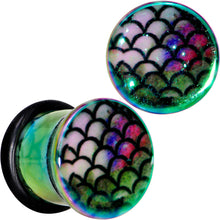 Load image into Gallery viewer, Rainbow Acrylic Magical Mermaid Single Flare Plug Set 4mm to 12mm

