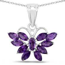 Load image into Gallery viewer, 1.65 Carat Genuine Amethyst .925 Sterling Silver Pendant
