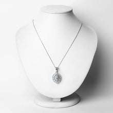 Load image into Gallery viewer, 1.89 Carat Genuine Aquamarine and White Topaz .925 Sterling Silver Pendant
