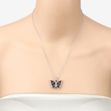 Load image into Gallery viewer, 1.67 Carat Genuine Blue Sapphire and White Zircon .925 Sterling Silver Pendant
