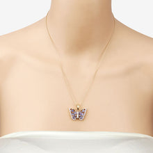 Load image into Gallery viewer, 1.75 Carat Genuine Tanzanite and White Zircon .925 Sterling Silver Pendant
