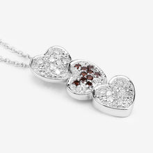 Load image into Gallery viewer, 0.45 Carat Genuine Red Diamond and White Diamond .925 Sterling Silver Pendant
