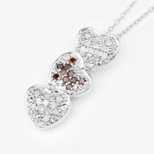 Load image into Gallery viewer, 0.45 Carat Genuine Red Diamond and White Diamond .925 Sterling Silver Pendant
