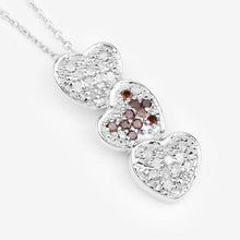 Load image into Gallery viewer, 0.45 Carat Genuine Red Diamond and White Diamond .925 Sterling Silver Pendant
