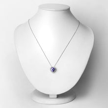 Load image into Gallery viewer, 3.25 Carat Genuine Tanzanite and White Diamond 14K White Gold Pendant
