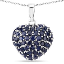 Load image into Gallery viewer, 7.26 Carat Genuine Blue Sapphire .925 Sterling Silver Pendant
