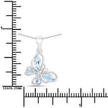 Load image into Gallery viewer, 0.78 Carat Genuine Blue Topaz .925 Sterling Silver Pendant
