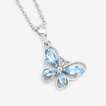 Load image into Gallery viewer, 0.78 Carat Genuine Blue Topaz .925 Sterling Silver Pendant
