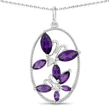 Load image into Gallery viewer, 2.12 Carat Genuine Amethyst .925 Sterling Silver Pendant
