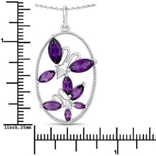 Load image into Gallery viewer, 2.12 Carat Genuine Amethyst .925 Sterling Silver Pendant
