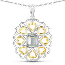 Load image into Gallery viewer, 2.10 Carat Genuine Green Amethyst .925 Sterling Silver Pendant
