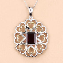 Load image into Gallery viewer, 2.55 Carat Genuine Garnet .925 Sterling Silver Pendant
