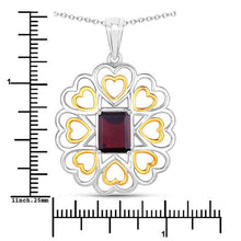Load image into Gallery viewer, 2.55 Carat Genuine Garnet .925 Sterling Silver Pendant
