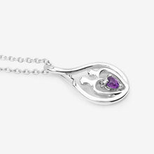 Load image into Gallery viewer, 0.15 Carat Genuine Amethyst .925 Sterling Silver Pendant
