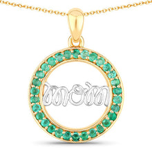 Load image into Gallery viewer, 0.54 Carat Genuine Emerald .925 Sterling Silver Pendant
