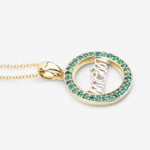 Load image into Gallery viewer, 0.54 Carat Genuine Emerald .925 Sterling Silver Pendant
