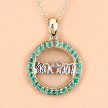 Load image into Gallery viewer, 0.54 Carat Genuine Emerald .925 Sterling Silver Pendant
