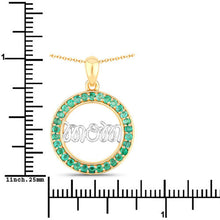Load image into Gallery viewer, 0.54 Carat Genuine Emerald .925 Sterling Silver Pendant
