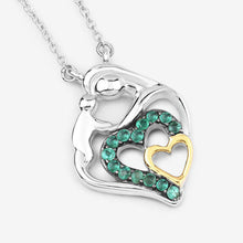 Load image into Gallery viewer, 0.24 Carat Genuine Emerald .925 Sterling Silver Pendant
