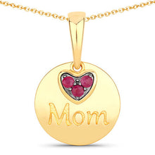 Load image into Gallery viewer, 0.20 Carat Genuine Ruby .925 Sterling Silver Pendant
