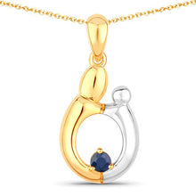 Load image into Gallery viewer, 0.19 Carat Genuine Blue Sapphire .925 Sterling Silver Pendant
