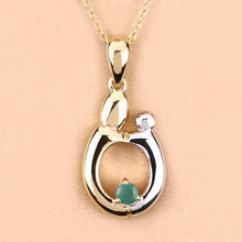 Load image into Gallery viewer, 0.17 Carat Genuine Emerald .925 Sterling Silver Pendant
