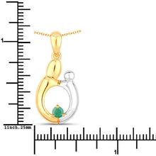 Load image into Gallery viewer, 0.17 Carat Genuine Emerald .925 Sterling Silver Pendant
