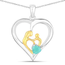 Load image into Gallery viewer, 0.45 Carat Genuine Emerald .925 Sterling Silver Pendant
