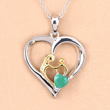 Load image into Gallery viewer, 0.45 Carat Genuine Emerald .925 Sterling Silver Pendant

