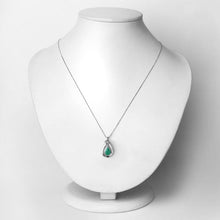 Load image into Gallery viewer, 1.18 Carat Genuine Zambian Emerald and White Diamond 10K White Gold Pendant
