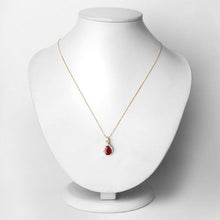 Load image into Gallery viewer, 1.98 Carat Genuine Ruby and White Diamond 14K Yellow Gold Pendant
