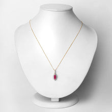 Load image into Gallery viewer, 1.60 Carat Genuine Ruby and White Diamond 14K Yellow Gold Pendant
