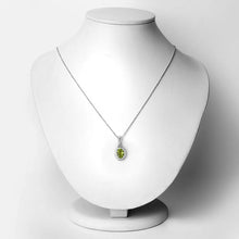 Load image into Gallery viewer, 1.90 Carat Genuine Peridot and Lab Grown Diamond .925 Sterling Silver Pendant
