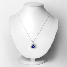 Load image into Gallery viewer, 3.93 Carat Genuine Tanzanite and White Diamond 14K White Gold Pendant
