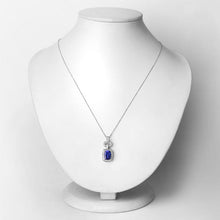 Load image into Gallery viewer, 2.62 Carat Genuine Tanzanite and White Diamond 14K White Gold Pendant
