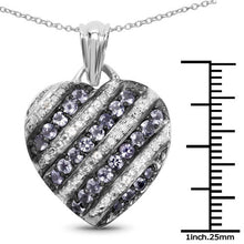 Load image into Gallery viewer, 1.30 Carat Genuine Tanzanite and White Topaz .925 Sterling Silver Pendant
