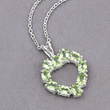 Load image into Gallery viewer, 1.70 Carat Genuine Peridot .925 Sterling Silver Pendant
