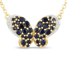 Load image into Gallery viewer, 3.83 Carat Genuine Blue Sapphire and White Zircon .925 Sterling Silver Pendant
