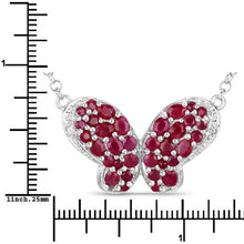 Load image into Gallery viewer, 4.15 Carat Genuine Ruby and White Zircon .925 Sterling Silver Pendant
