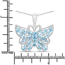 Load image into Gallery viewer, 4.84 Carat Genuine Swiss Blue Topaz .925 Sterling Silver Pendant

