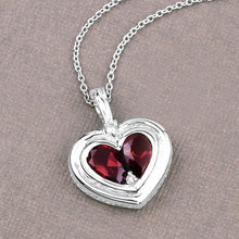 Load image into Gallery viewer, 2.66 Carat Genuine Garnet and White Topaz .925 Sterling Silver Pendant
