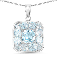 Load image into Gallery viewer, 10.05 Carat Genuine Blue Topaz .925 Sterling Silver Pendant
