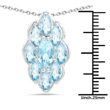 Load image into Gallery viewer, 4.77 Carat Genuine Swiss Blue Topaz .925 Sterling Silver Pendant
