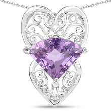 Load image into Gallery viewer, 5.80 Carat Genuine Amethyst .925 Sterling Silver Pendant
