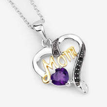 Load image into Gallery viewer, 0.48 Carat Genuine Amethyst and Black Spinel .925 Sterling Silver Pendant
