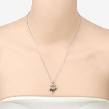 Load image into Gallery viewer, 0.55 Carat Genuine Garnet and Black Spinel .925 Sterling Silver Pendant
