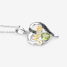Load image into Gallery viewer, 0.49 Carat Genuine Peridot and Black Spinel .925 Sterling Silver Pendant
