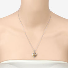 Load image into Gallery viewer, 0.49 Carat Genuine Peridot and Black Spinel .925 Sterling Silver Pendant
