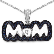 Load image into Gallery viewer, 1.02 Carat Genuine Blue Sapphire .925 Sterling Silver Pendant
