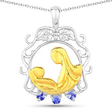 Load image into Gallery viewer, 0.11 Carat Genuine Tanzanite .925 Sterling Silver Pendant
